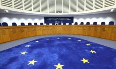 La Cour européenne des droits de l'Homme, à Strasbourg, le 9 avril 2024 ( AFP / Frederick FLORIN )