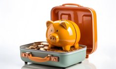 (Crédits photo : Adobe Stock - Valise pleine d'économies en prévision d'un voyage de type "tour du monde")